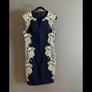 ModCloth London dress company navy/lace sheath dress